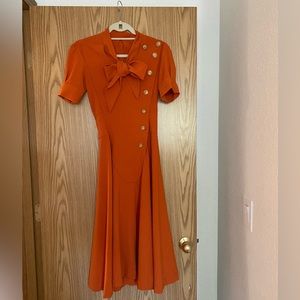 Orange vintage dress - cleaning out my closet